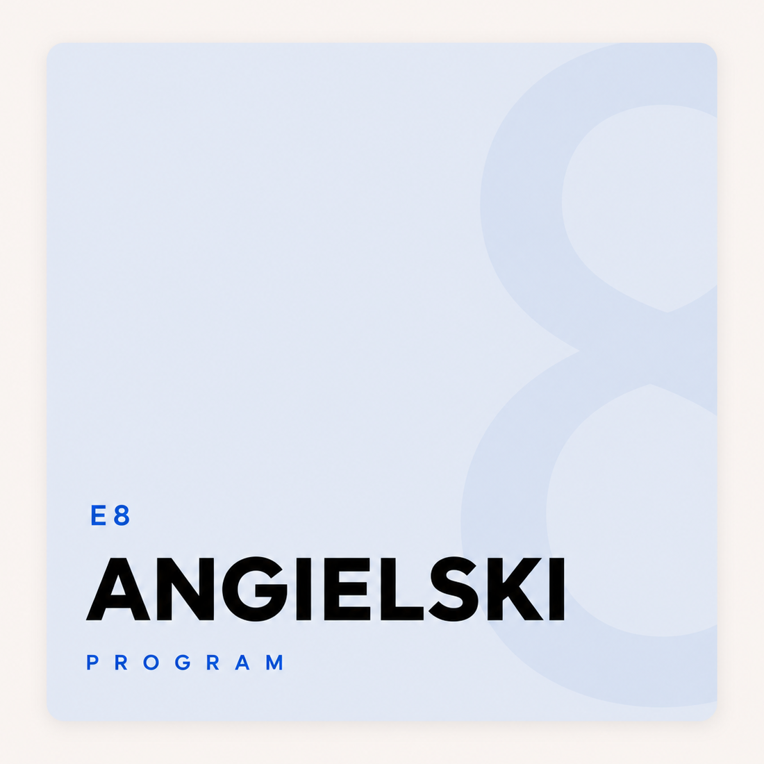 Okładka programu E8: Angielski