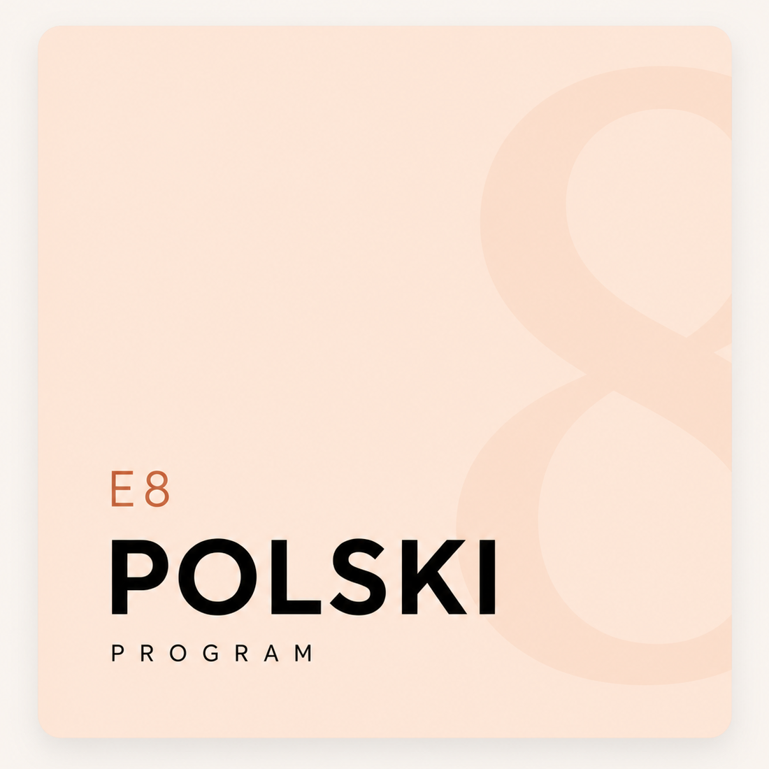 Okładka programu E8: Polski