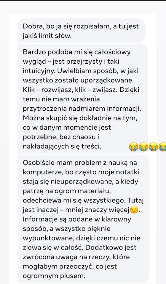 Pierwsza część szczegółowej opinii o przejrzystości programu